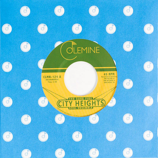 The Sure Fire Soul Ensemble : City Heights (7", Single, Ltd, RP, Yel)