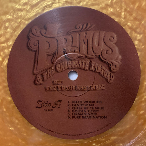 Primus and The Chocolate Factory w/ The Fungi Ensemble selling Gold Vinyl/Cover Sealed