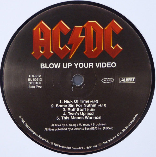 AC/DC : Blow Up Your Video (LP, Album, RE, RM, 180)