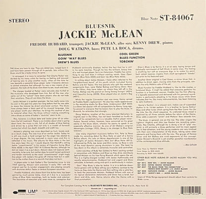 Jackie McLean : Bluesnik (LP, Album, RE, 180)