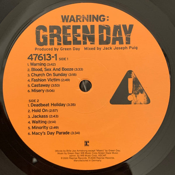 Green Day - Warning: (LP, Album, RE)