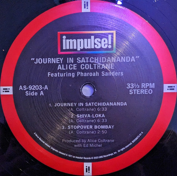 Alice Coltrane Featuring Pharoah Sanders - Journey In Satchidananda  (LP,Album,Reissue,Remastered,Stereo)