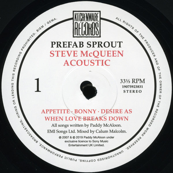 Prefab Sprout - Steve McQueen Acoustic (LP, Album, RSD, RE, 180)