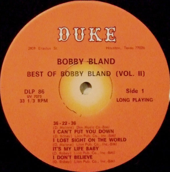 Bobby Bland : Best Of Bobby Bland Vol. II (LP, Comp, Mono)