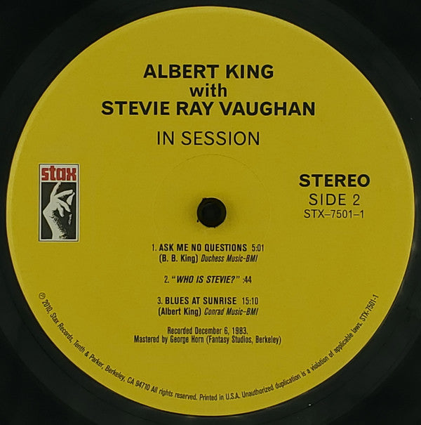 Albert King With Stevie Ray Vaughan - In sold Session LP