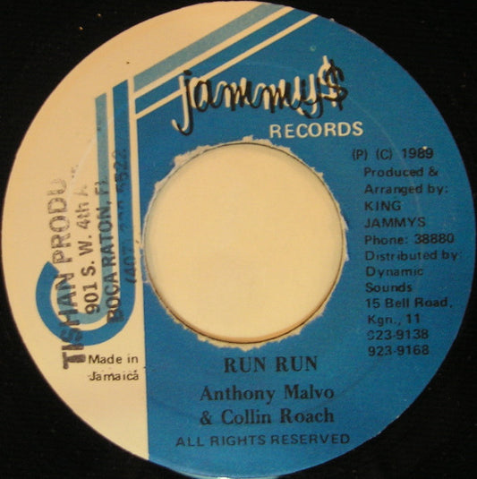 Anthony Malvo & Colin Roach : Run Run (7")