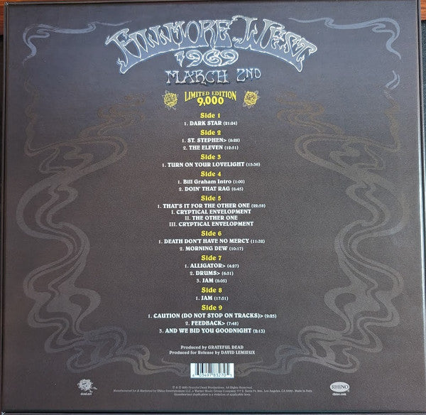 The Grateful Dead : Fillmore West 1969: March 2nd (5xLP, Album, RSD, Ltd, 180)