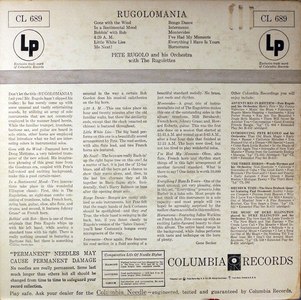 Pete Rugolo Orchestra With The Rugolettes : Rugolomania (LP, Album, Mono)