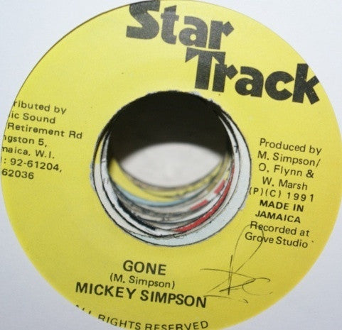 Mickey Simpson : Gone (7")