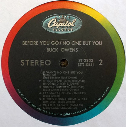 Buck Owens And His Buckaroos : Before You Go / No One But You (LP, Album, Los)