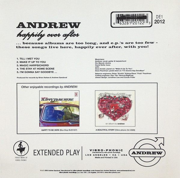 Andrew Sandoval : Happily Ever After (CD, Single)