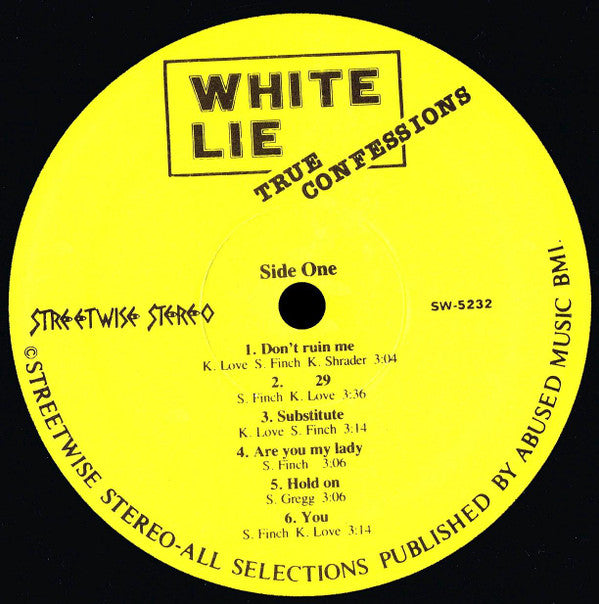 White Lie (3) : True Confessions (LP, Album)