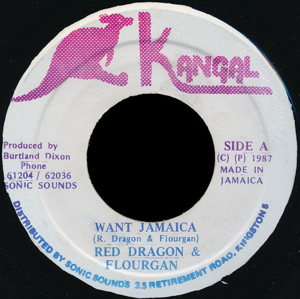 Red Dragon & Flourgon : Want Jamaica (7")