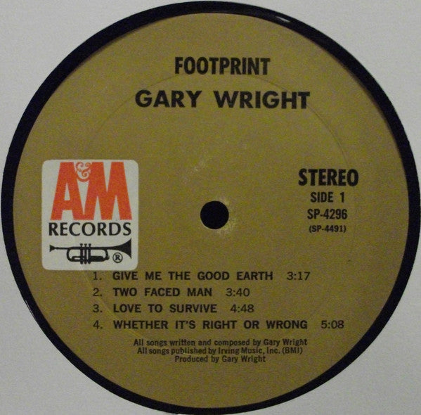 Gary Wright : Footprint (LP, Album, Mon)