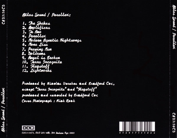 Atlas Sound : Parallax (CD, Album)