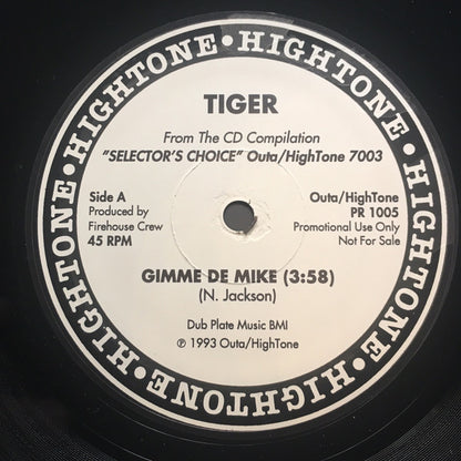 Tiger / Shaggy Wonder & Mickey Simpson : Gimme De Mike / Ole Pan Sound (12", Promo)