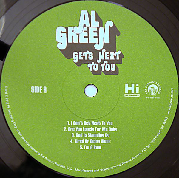 Al Green - Gets Next To You (LP, Album, RE)