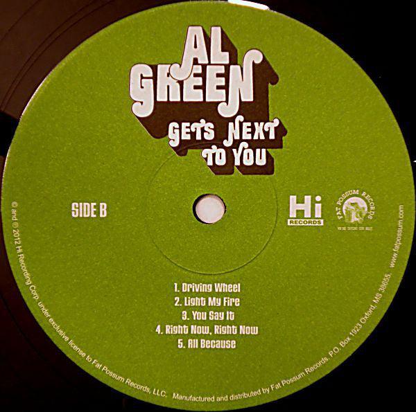 Al Green - Gets Next To You (LP, Album, RE)