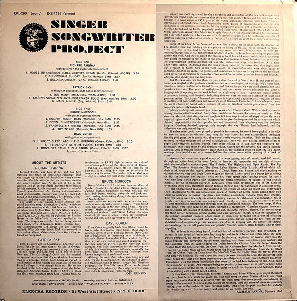 Various : Singer Songwriter Project (LP, Comp, Gol)