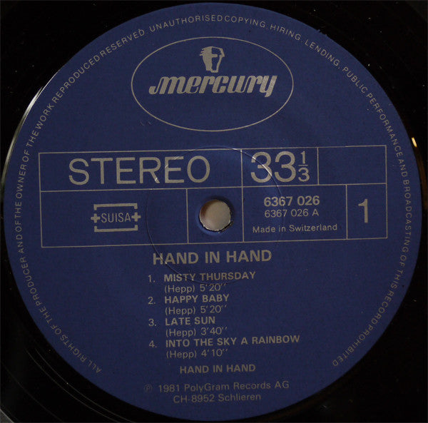 Hand In Hand : Hand In Hand (LP)