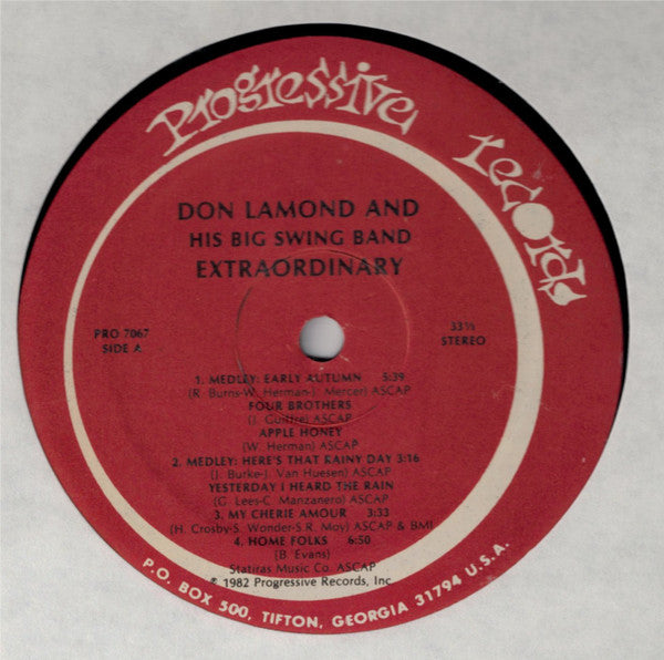 Don Lamond & The Big Swing Band : Extraordinary (LP, Album)