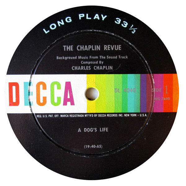 Charlie Chaplin : The Chaplin Revue (Background Music From The Sound Track) (LP, Mono, Promo)