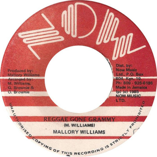 Mallory Williams : Reggae Gone Grammy (7")