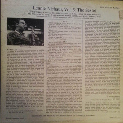 Lennie Niehaus : Vol. 5: The Sextet (LP)