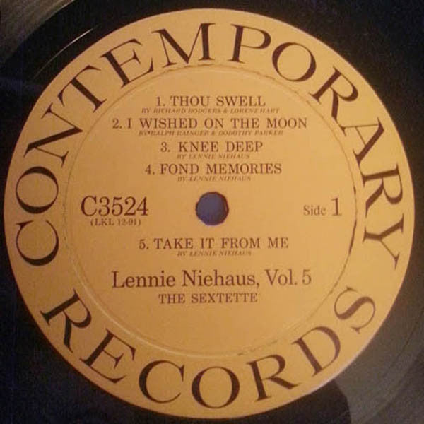 Lennie Niehaus : Vol. 5: The Sextet (LP)