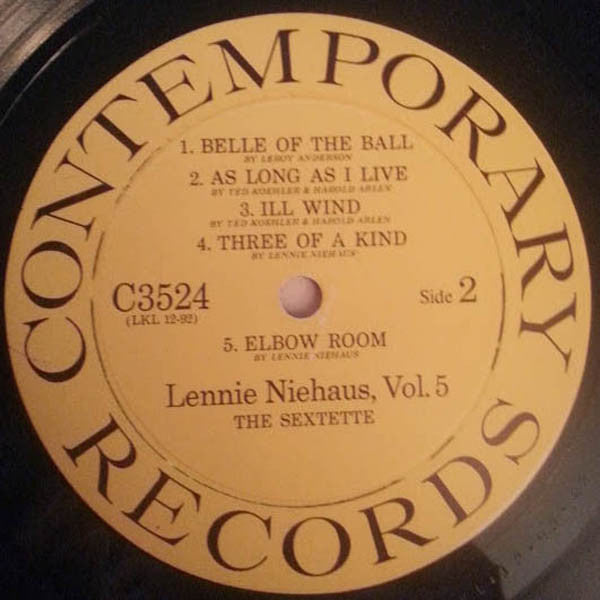 Lennie Niehaus : Vol. 5: The Sextet (LP)