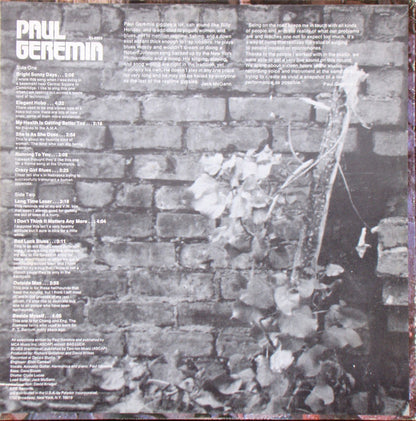 Paul Geremia : Paul Geremia (LP, Album)