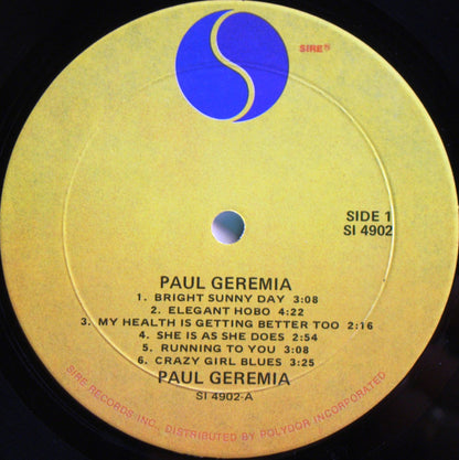 Paul Geremia : Paul Geremia (LP, Album)