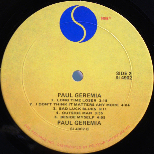 Paul Geremia : Paul Geremia (LP, Album)