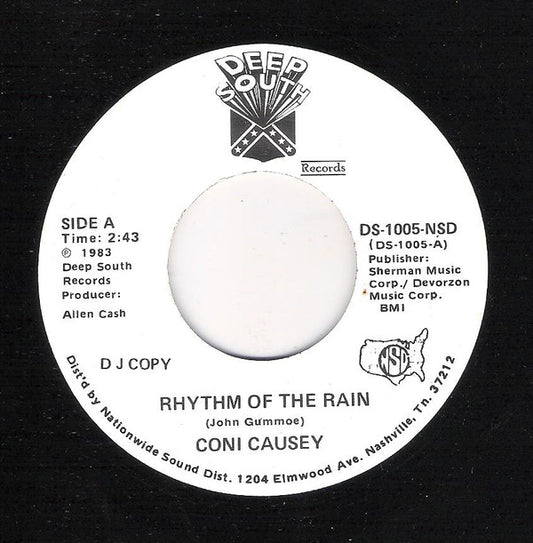 Coni Causey : Rhythm Of The Rain (7", Promo)