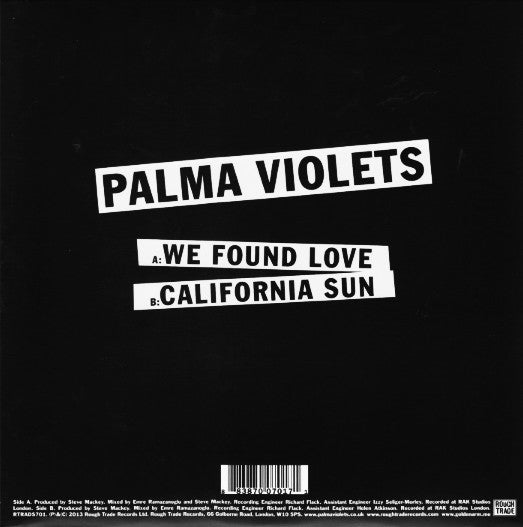 Palma Violets : We Found Love (7", Single, Whi)