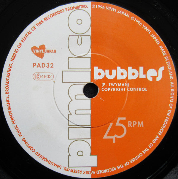 Pimlico : Bubbles (7", Ltd, Num)