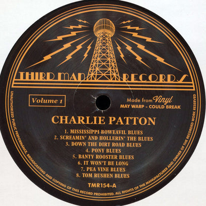 Charley Patton : Complete Recorded Works In Chronological Order Volume 1 (LP, Comp, RP)