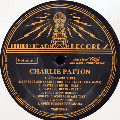 Charley Patton : Complete Recorded Works In Chronological Order Volume 1 (LP, Comp, RP)