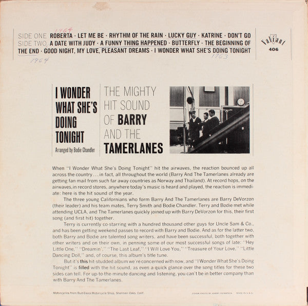 Buy Barry And The Tamerlanes : I Wonder What She's Doing Tonight (LP