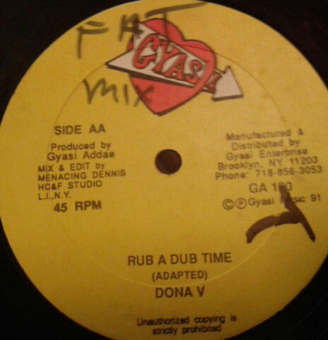 Verdie Green & Donna V / Donna V : Wine Wine / Rub A Dub Time (12")