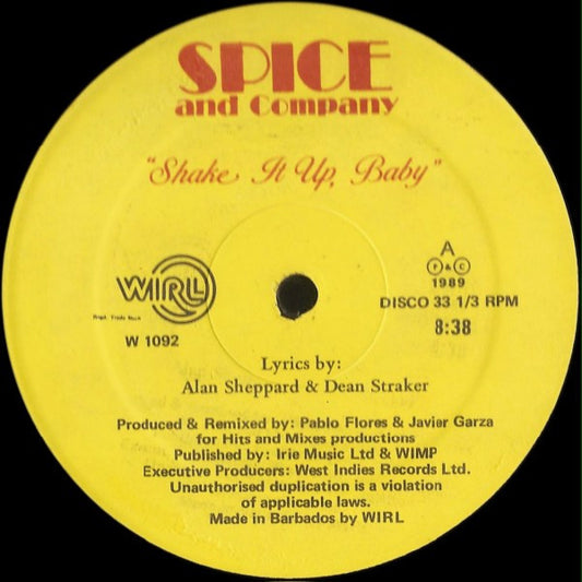 Spice And Company : Shake It Up, Baby (12")