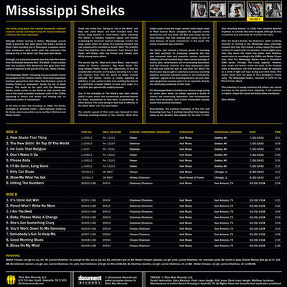 Mississippi Sheiks : Complete Recorded Works Presented In Chronological Order Volume 4 (LP, Comp, 180)