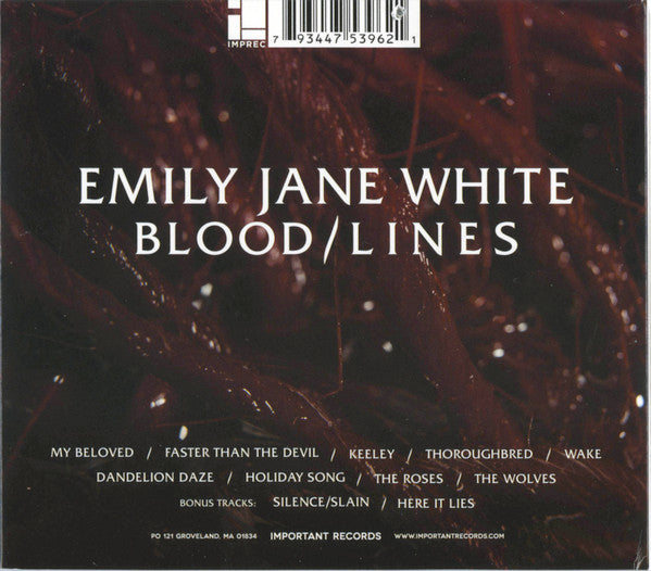 Emily Jane White : Blood/Lines (CD)