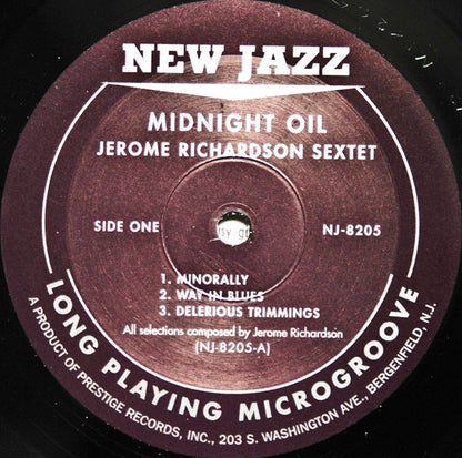 Jerome Richardson : Midnight Oil (LP, Album, Mono, RE)