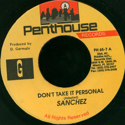 Sanchez : Don't Take It Personal (7")