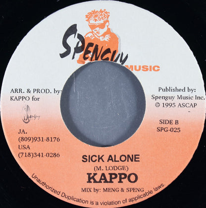 Richie Tek / Kappo : Bucket Of Rose / Sick Alone (7")