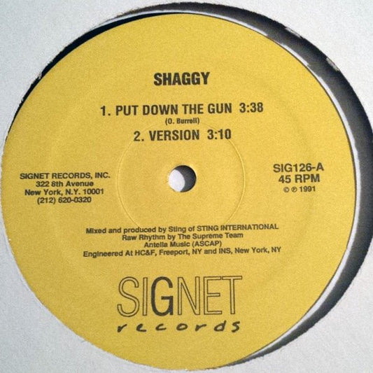 Shaggy / Daddy Sylva : Put Down The Gun / Stretch To Fit (12")