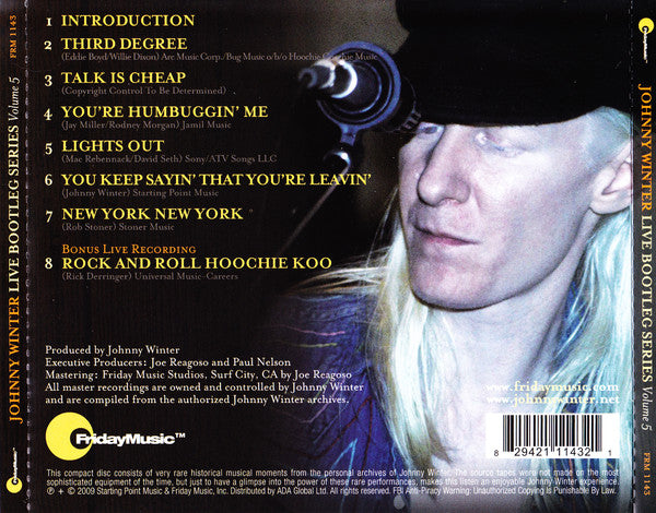 Johnny Winter : Live Bootleg Series Vol.5 (CD, RM)