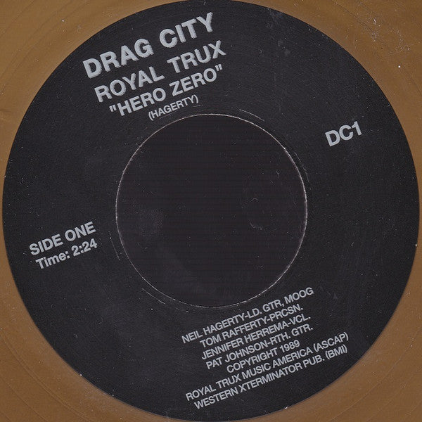 Royal Trux : Hero Zero / Love Is... (7", Single, RP, Gol)