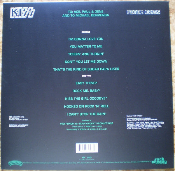 Kiss, Peter Criss : Peter Criss (LP, Album, RE, RM, 180)